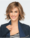 Raquel Welch Ahead of the Curve Sophisticated Mid-Length Layered Wig by Hairuwear, Average Cap Size, R14/88H Golden Wheat