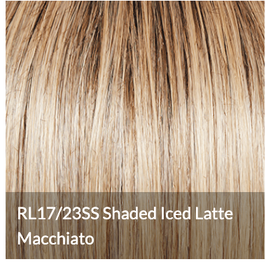 Raquel Welch Curated Cut Short Layered Shag Wig by Hairuwear, Average Cap - ss17/23 SS Iced Latte Macchiato