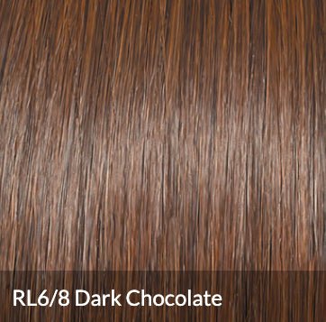 Raquel Welch Sheer Luxury Collection, Feature Length Long Layered Wig with Feather Lite Fiber Luxlite Cap Ll, Average, RL6/8 Dark Chocolate