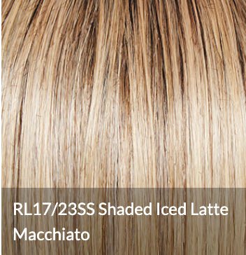 Raquel Welch Sheer Luxury Collection, Showrunner Mid-Length Layered Wig with Feather Lite Fiber Luxlite Cap Ll, Average, RL17/23SS Iced Latte Macchiato