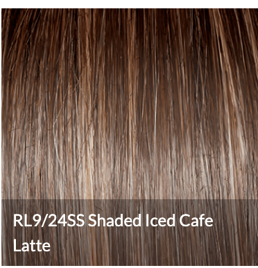 Raquel Welch Sheer Luxury Collection, Straight to Camera Shoulder-Length Layered Wig with Feather Lite Fiber Luxlite Cap Ll, Average, RL9/24SS Iced Cafe Latte