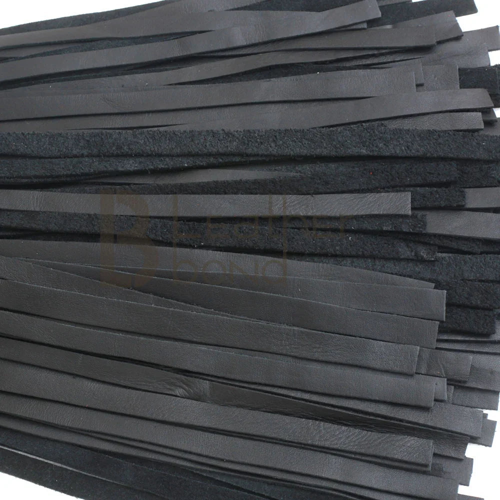 Real Cowhide Leather Flogger 50 Falls Heavy Duty Thuddy Black Whip | Handcrafted BDSM Impact Flogger