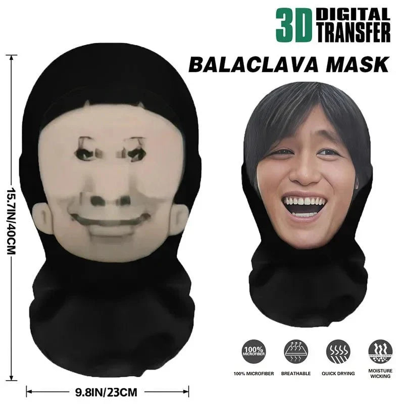Realistic 3D Celebrity Face Mask – Full Face Nylon Cosplay Headgear