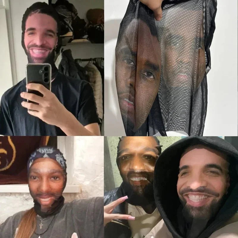 Realistic 3D Celebrity Face Mask – Full Face Nylon Cosplay Headgear