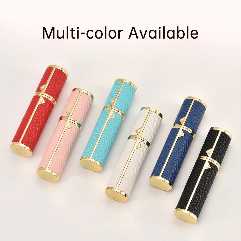 Refillable Perfume Bottle – 5ml Travel Spray Atomizer with PU Leather Case