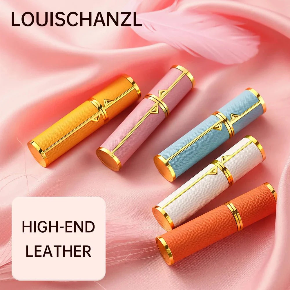 Refillable Perfume Bottle – 5ml Travel Spray Atomizer with PU Leather Case