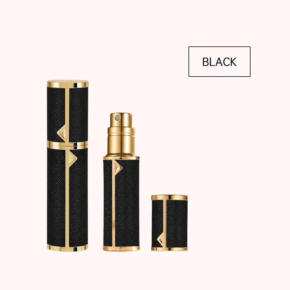 Refillable Perfume Bottle – 5ml Travel Spray Atomizer with PU Leather Case