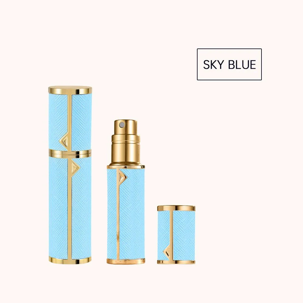 Refillable Perfume Bottle – 5ml Travel Spray Atomizer with PU Leather Case
