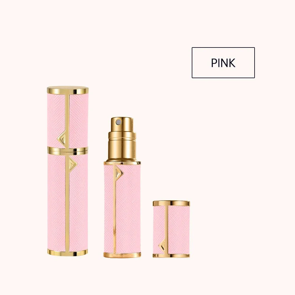 Refillable Perfume Bottle – 5ml Travel Spray Atomizer with PU Leather Case
