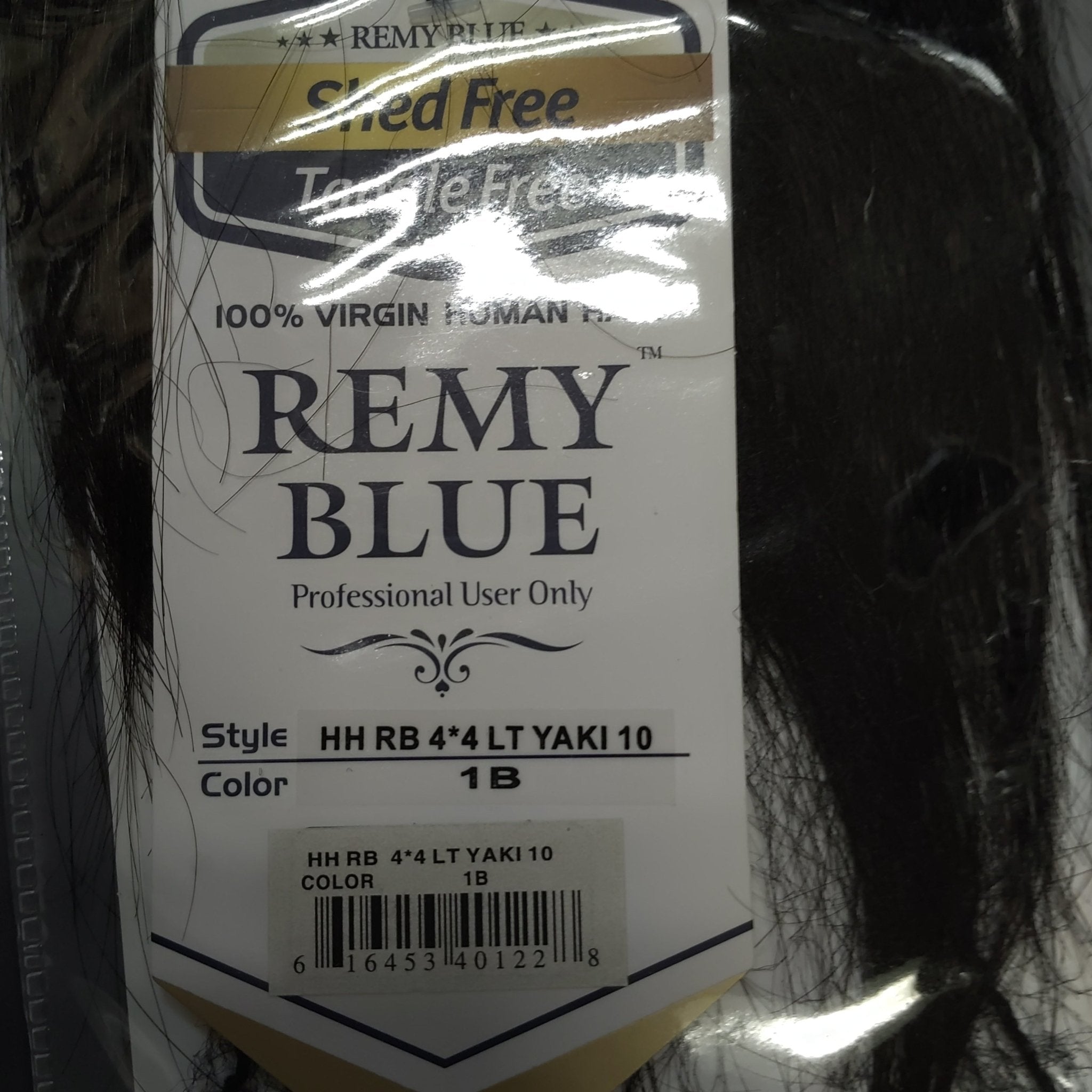remy blue 4 by 4 yaki 10" closure color 1B
