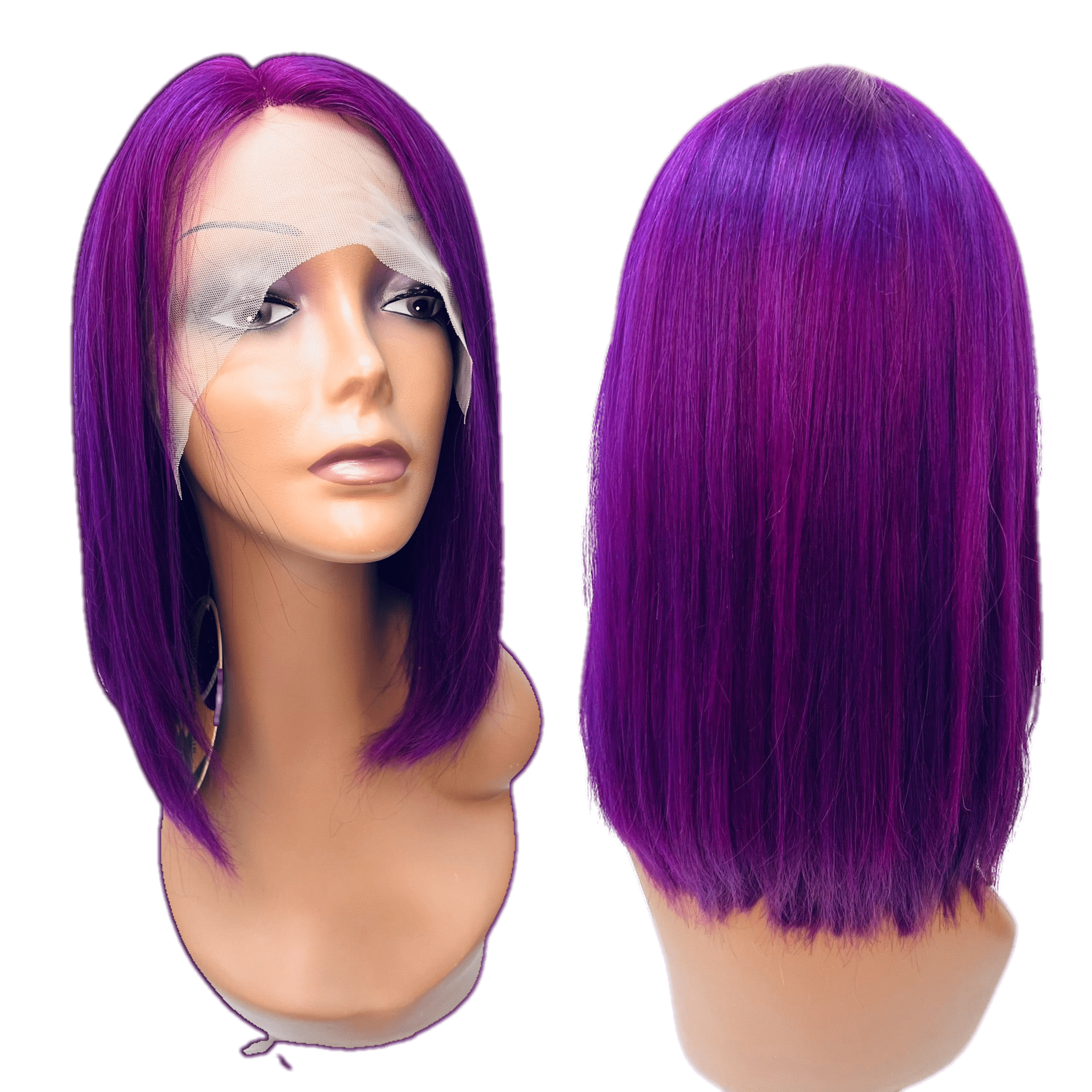 RIO Lace Front U Part Human Hair Bob Wig Straight