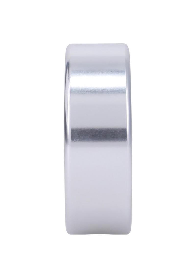 Rock Solid Brushed Alloy Cock Ring by Doc Johnson