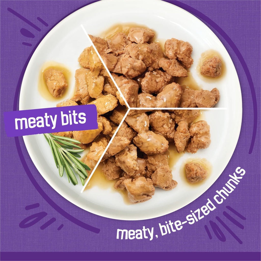 BestBy09/27 Friskies Gravy Variety Pack Meaty Bits Wet Cat Food 12 Pack 5.5oz