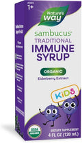 BestBy02/26 Nature's Way Organic Sambucus Kids Syrup Elderberry 4 fl oz