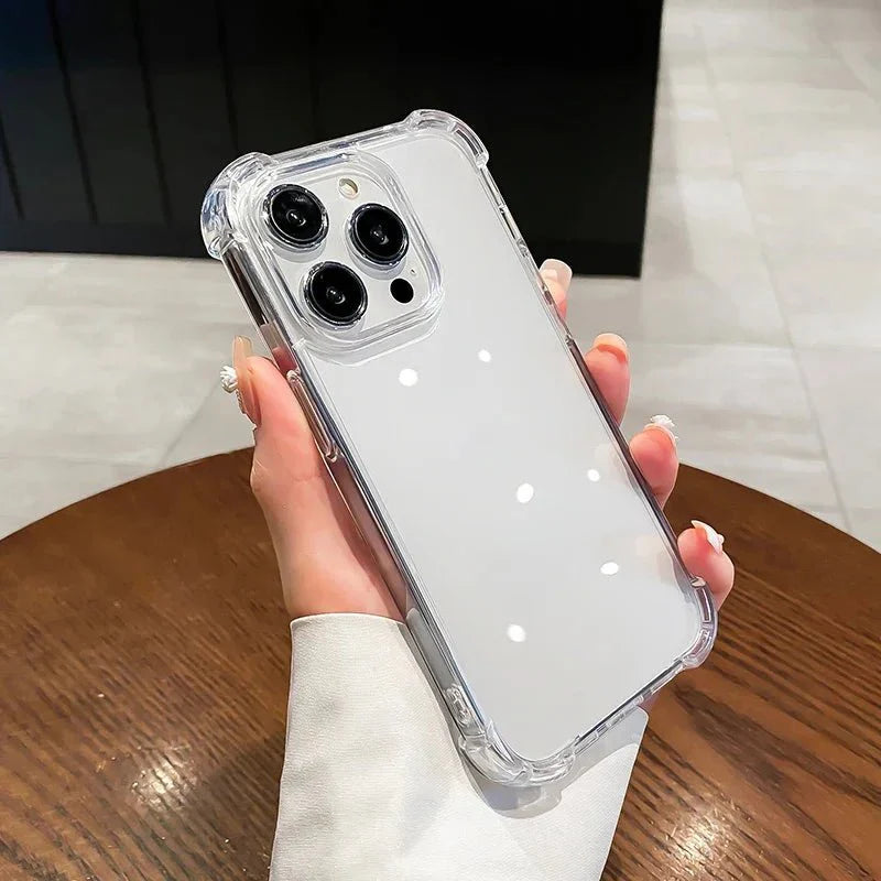 Shockproof Transparent Phone Case – Clear Silicone Bumper Cover