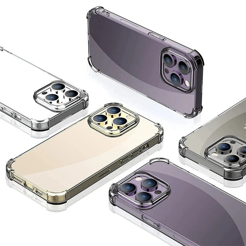 Shockproof Transparent Phone Case – Clear Silicone Bumper Cover