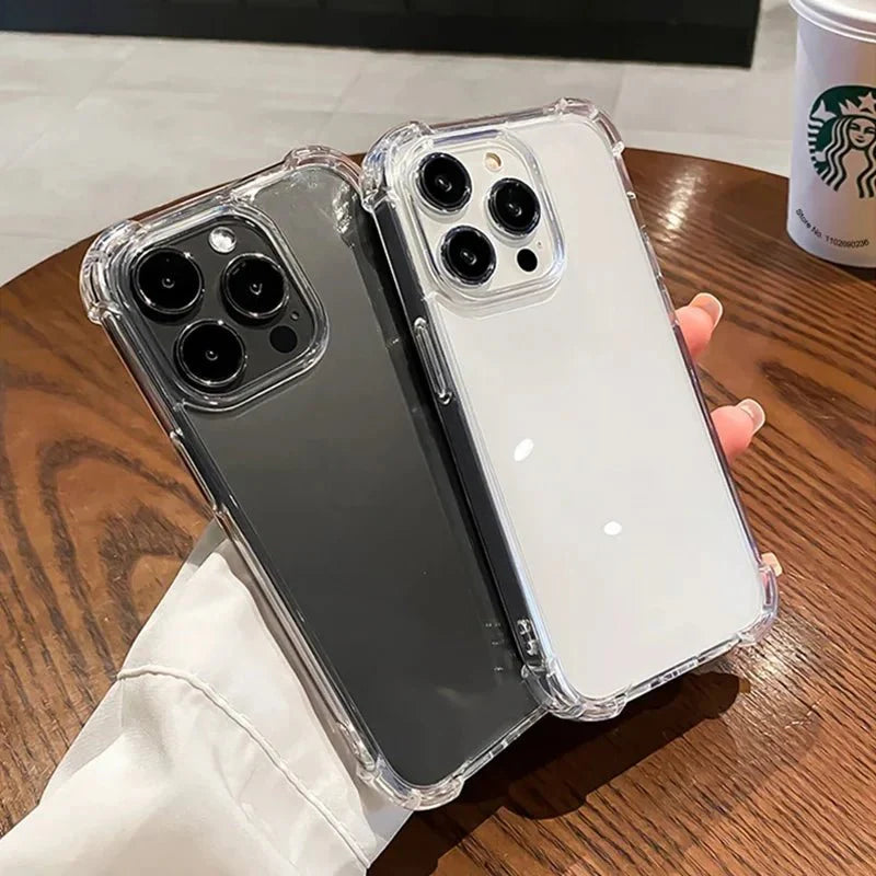 Shockproof Transparent Phone Case – Clear Silicone Bumper Cover