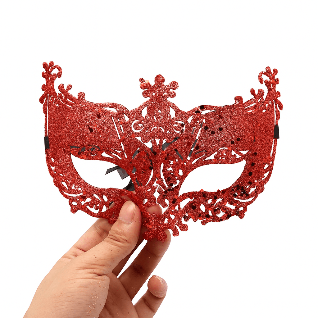 Silver and Black Venetian Masquerade Eye Mask