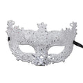 Silver and Black Venetian Masquerade Eye Mask