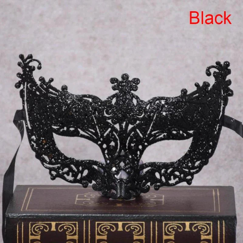 Silver and Black Venetian Masquerade Eye Mask