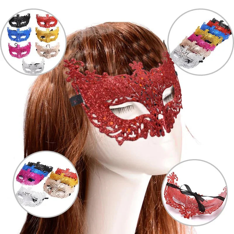 Silver and Black Venetian Masquerade Eye Mask