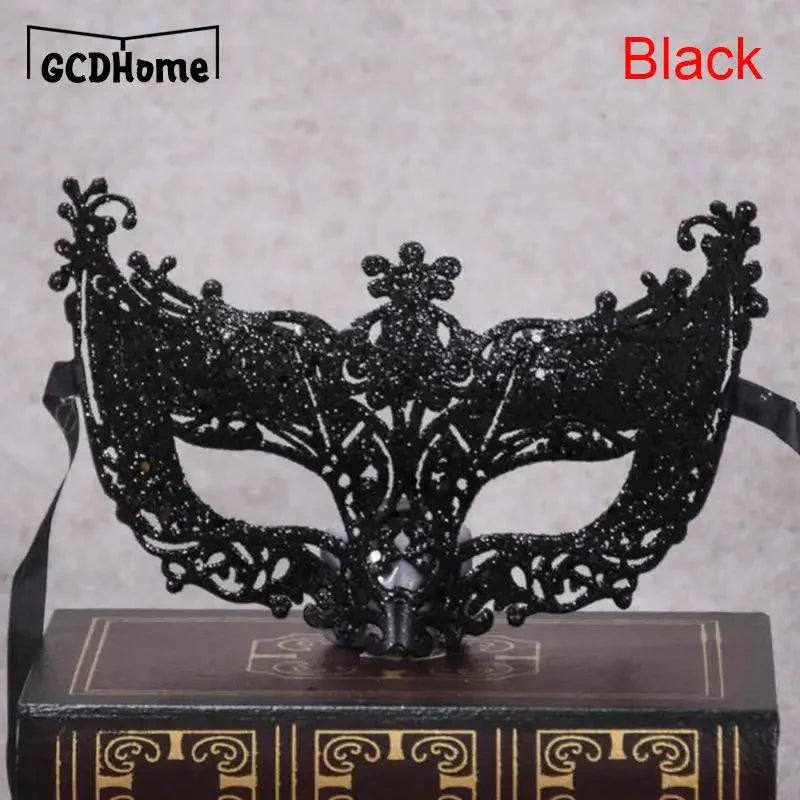 Silver and Black Venetian Masquerade Eye Mask