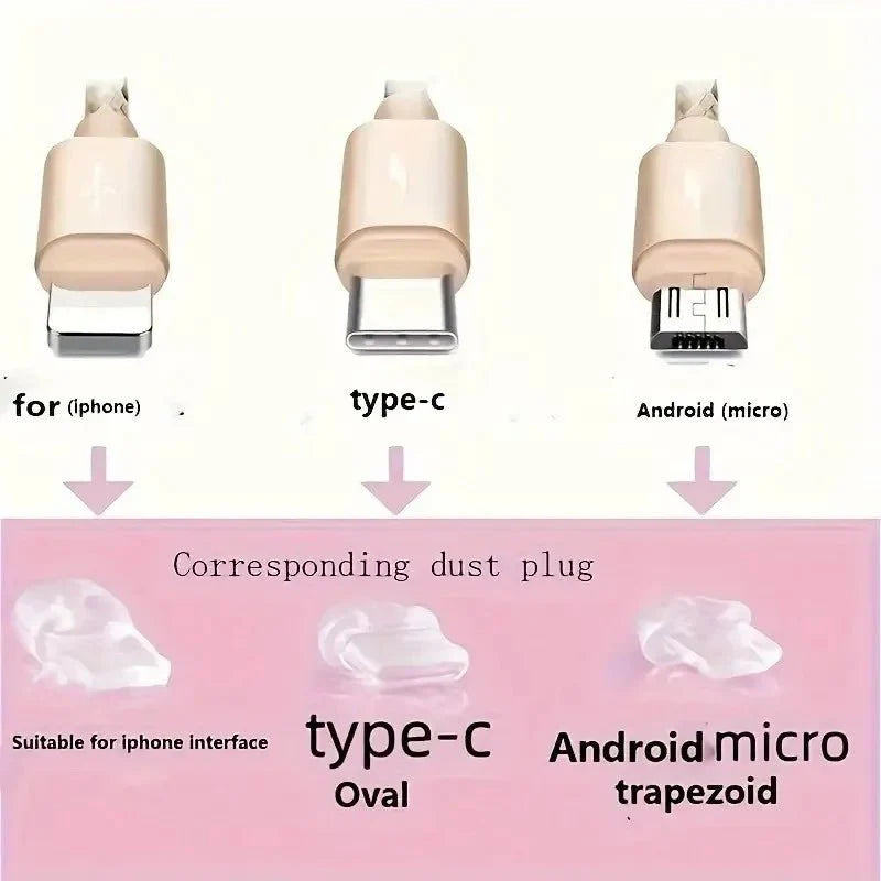 Simple Flowers Phone Dust Plug – Decorative Charging Port Pendant