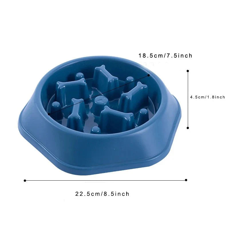 Slow Feeder Dog Bowl | Anti-Choking Puzzle Food Dish for Small and Medium Dogs