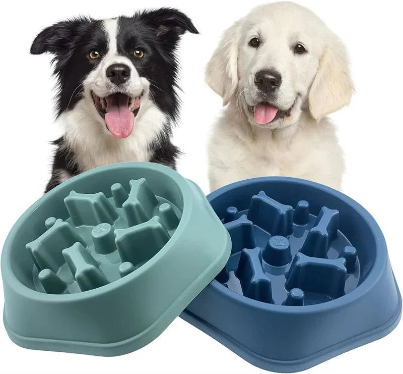 Slow Feeder Dog Bowl | Anti-Choking Puzzle Food Dish for Small and Medium Dogs