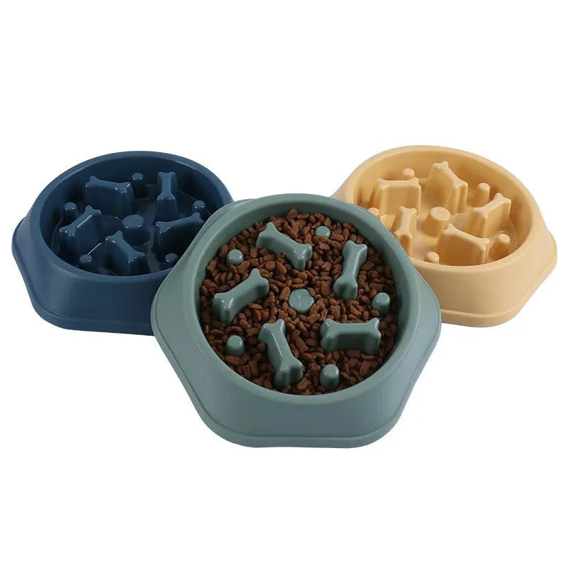 Slow Feeder Dog Bowl | Anti-Choking Puzzle Food Dish for Small and Medium Dogs