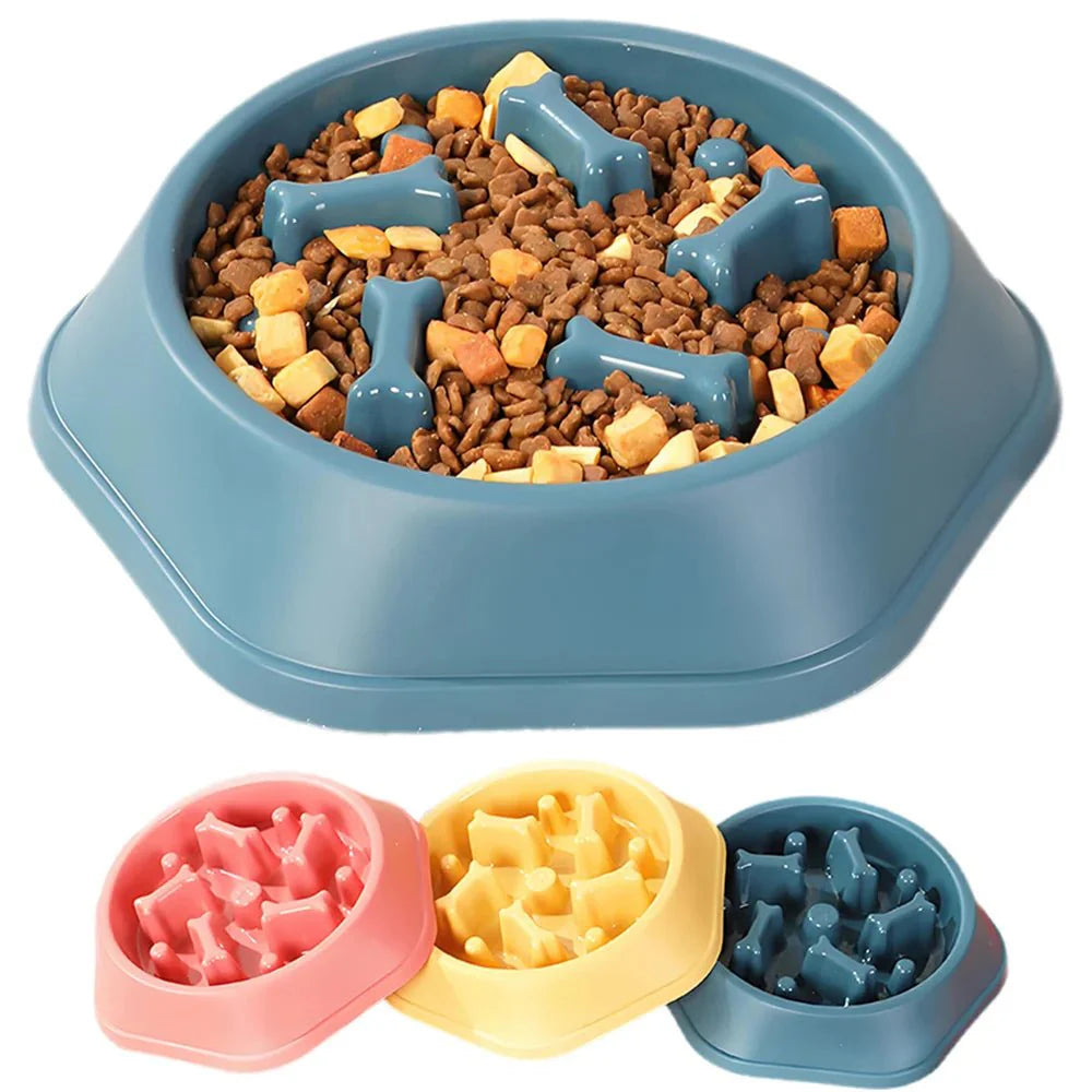 Slow Feeder Dog Bowl | Anti-Choking Puzzle Food Dish for Small and Medium Dogs