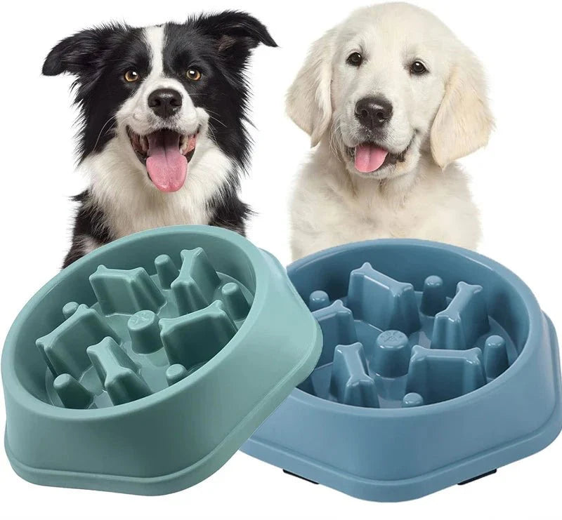 Slow Feeder Dog Bowl | Anti-Choking Puzzle Food Dish for Small and Medium Dogs