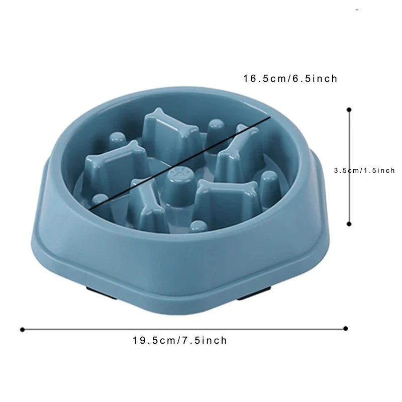 Slow Feeder Dog Bowl | Anti-Choking Puzzle Food Dish for Small and Medium Dogs