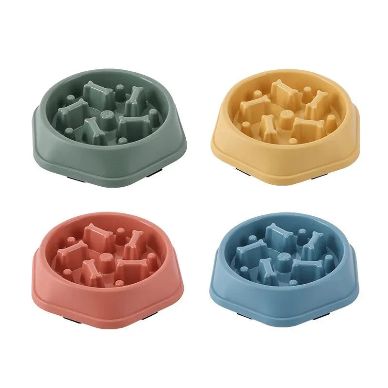 Slow Feeder Dog Bowl | Anti-Choking Puzzle Food Dish for Small and Medium Dogs
