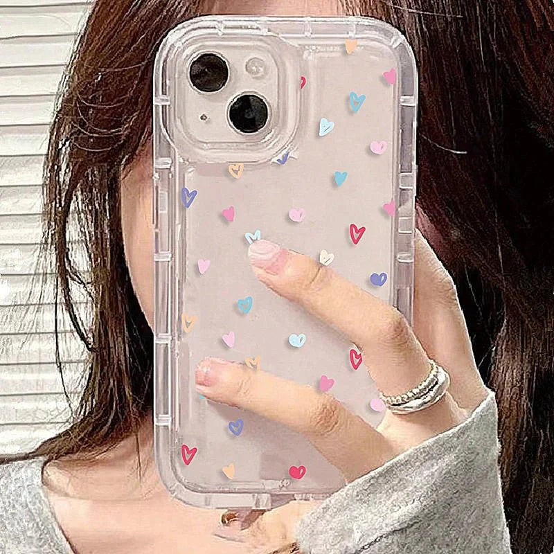 Small Flower Stars Soft TPU Phone Case – Transparent Airbag Protective Cover