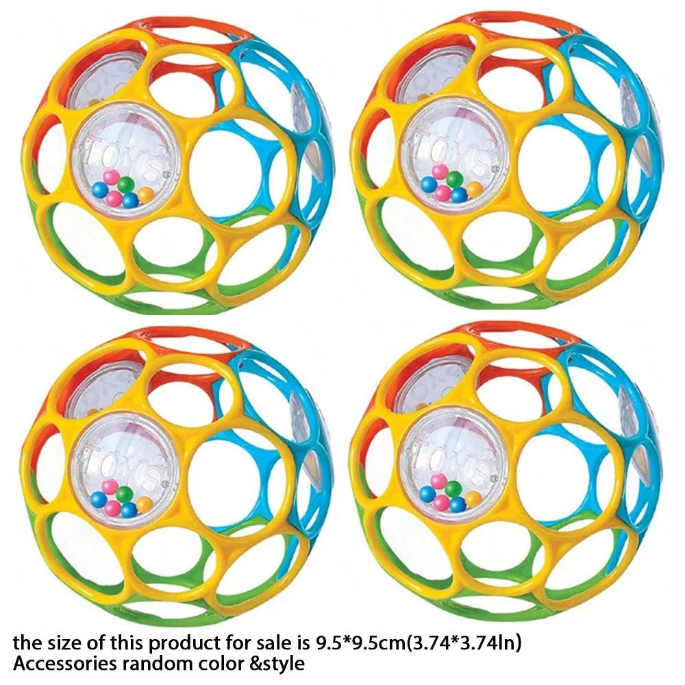 Soft Baby Grasping Rattle Ball – Sensory Development Toy with Bell
