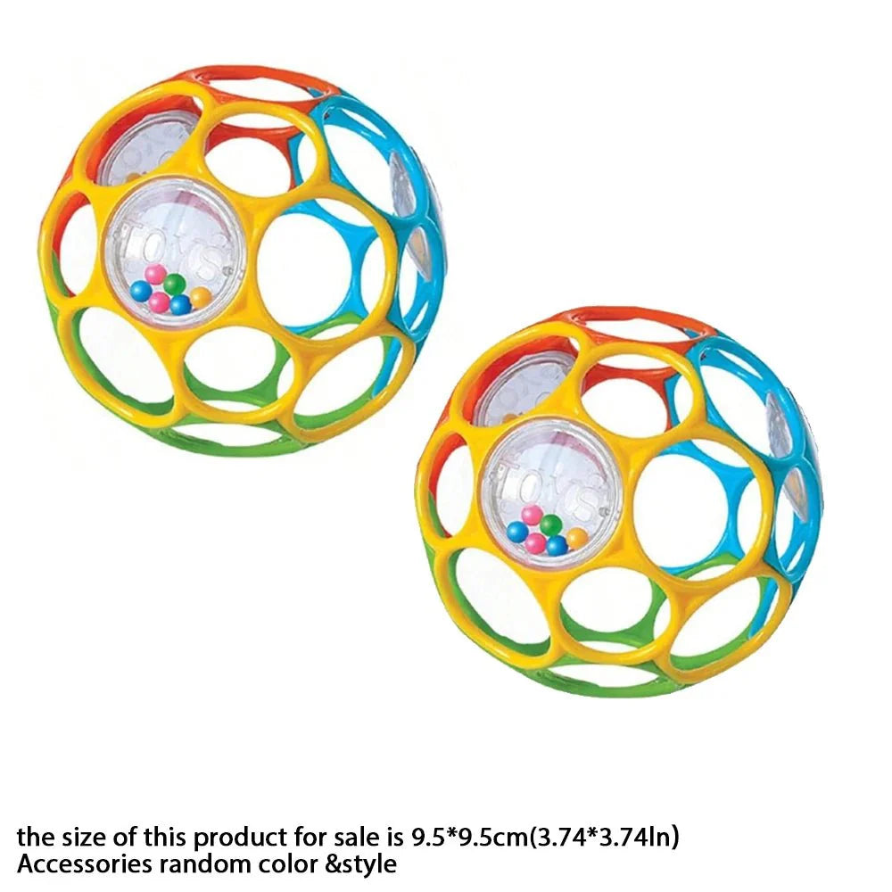 Soft Baby Grasping Rattle Ball – Sensory Development Toy with Bell