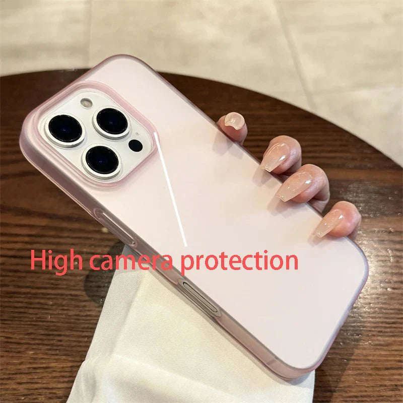 Soft Matte Candy Transparent Phone Case – Shockproof Silicone Bumper Cover
