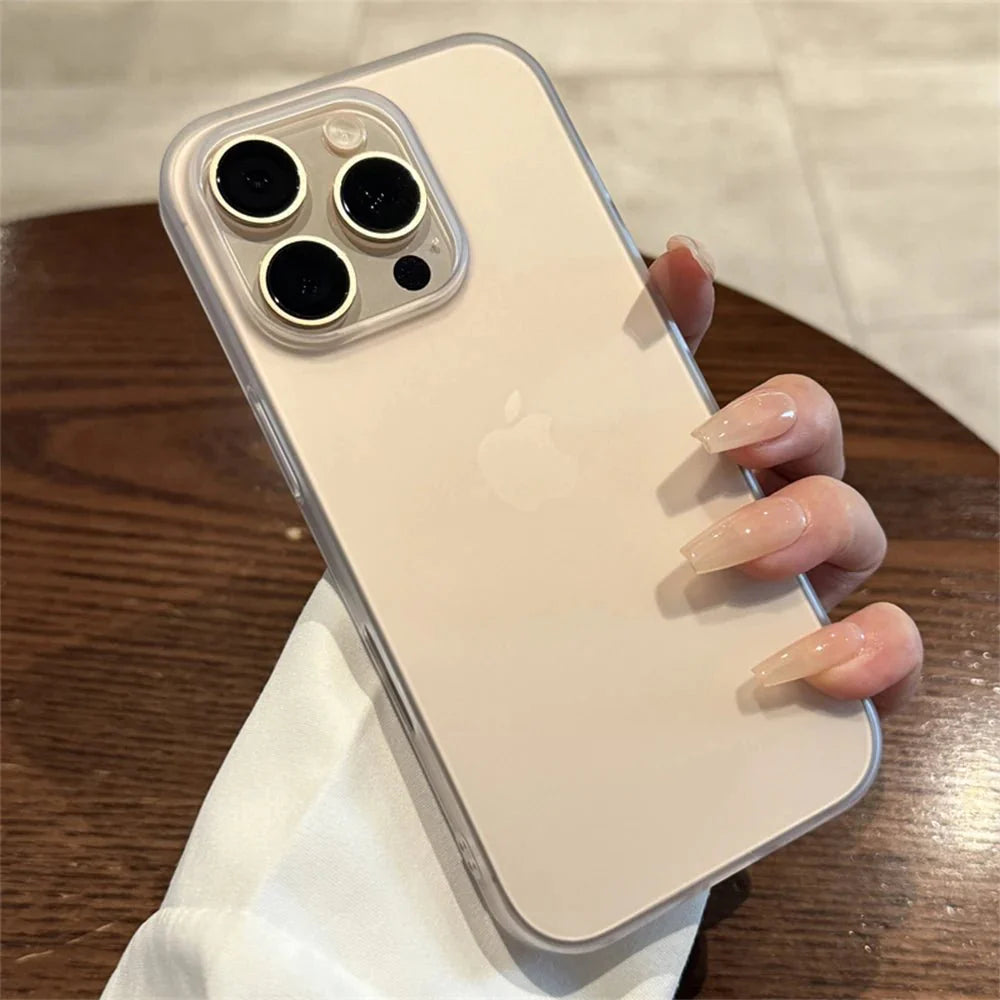 Soft Matte Candy Transparent Phone Case – Shockproof Silicone Bumper Cover