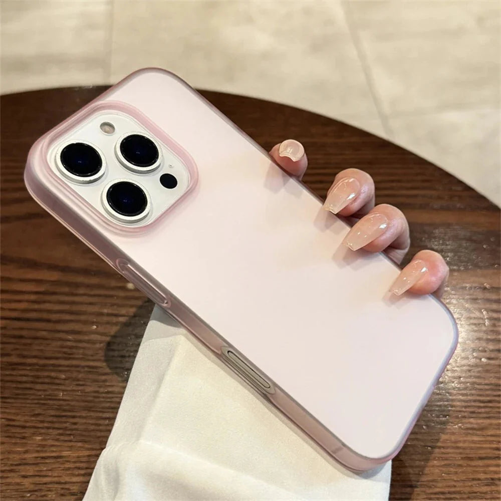 Soft Matte Candy Transparent Phone Case – Shockproof Silicone Bumper Cover