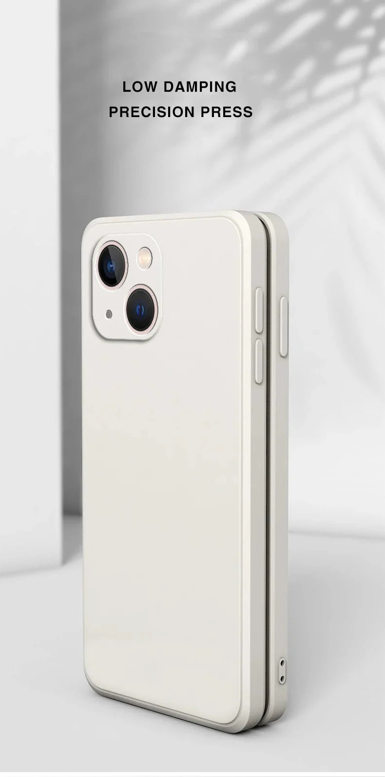 Square Liquid Silicone Phone Case – Full Coverage Shockproof Camera Protective Cover