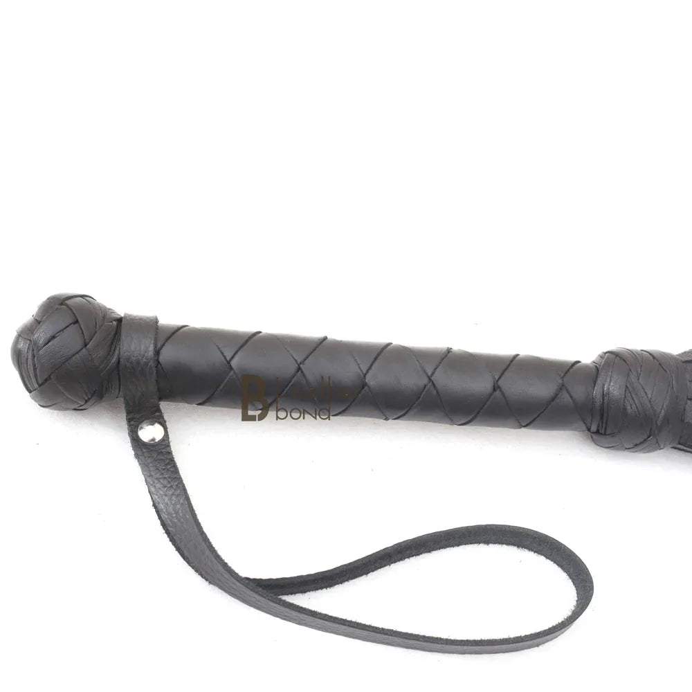 Real Cowhide Leather Flogger 50 Falls Heavy Duty Handle | Handcrafted BDSM Impact Whip