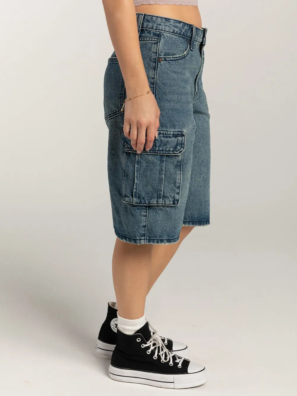 Street trendsetters ordinary washed workwear women's denim straight leg pants