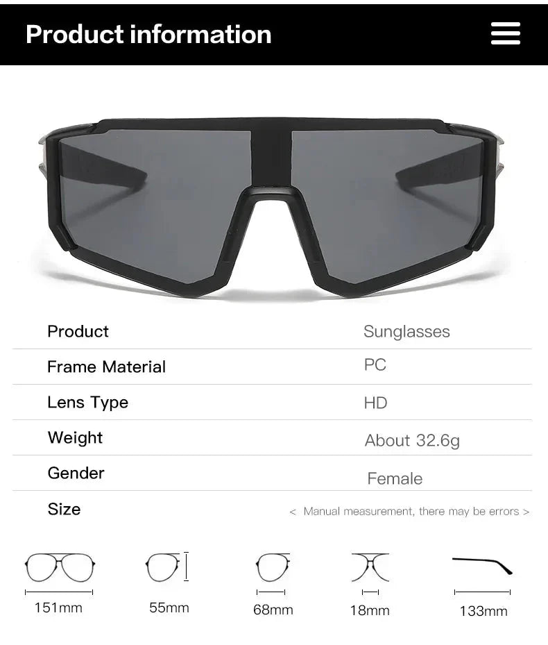 Outdoor Sport Goggle Sunglasses | Vintage Square Shades with UV Protection