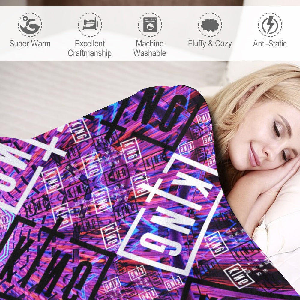 Custom EDM Artists Ultra-Soft Flannel Blanket for Camping Festival Rave in Multiple Sizes