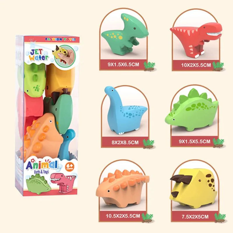 Dinosaur Squirt Bath Toys – Soft Squeeze Water Toys