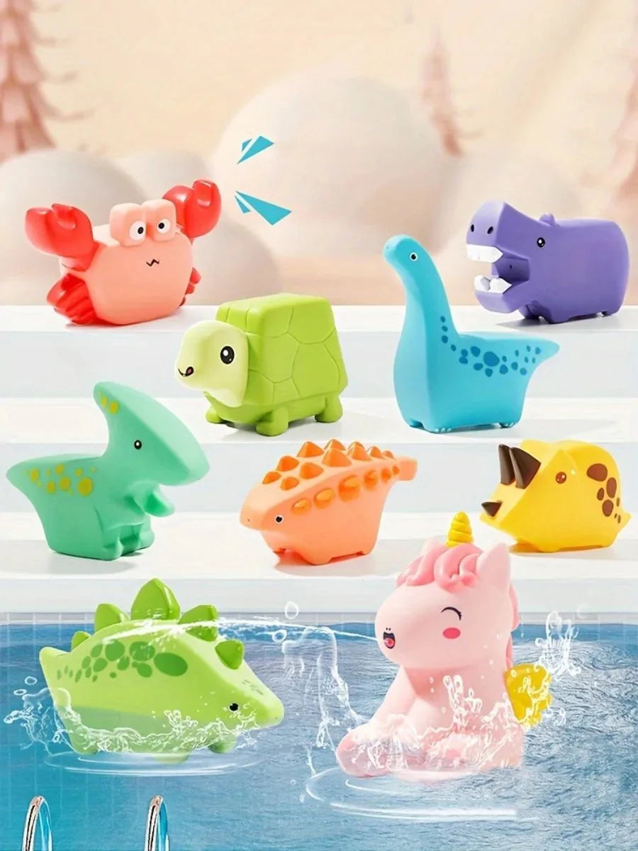 Dinosaur Squirt Bath Toys – Soft Squeeze Water Toys