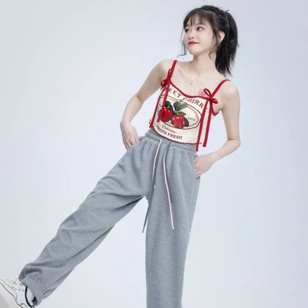 Japanese Sweet Cherry Crop Top