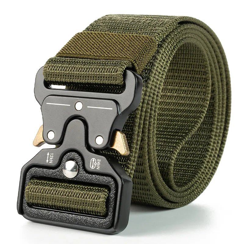 Tactical Quick-Release Military Nylon Belt – Adjustable Canvas Webbing