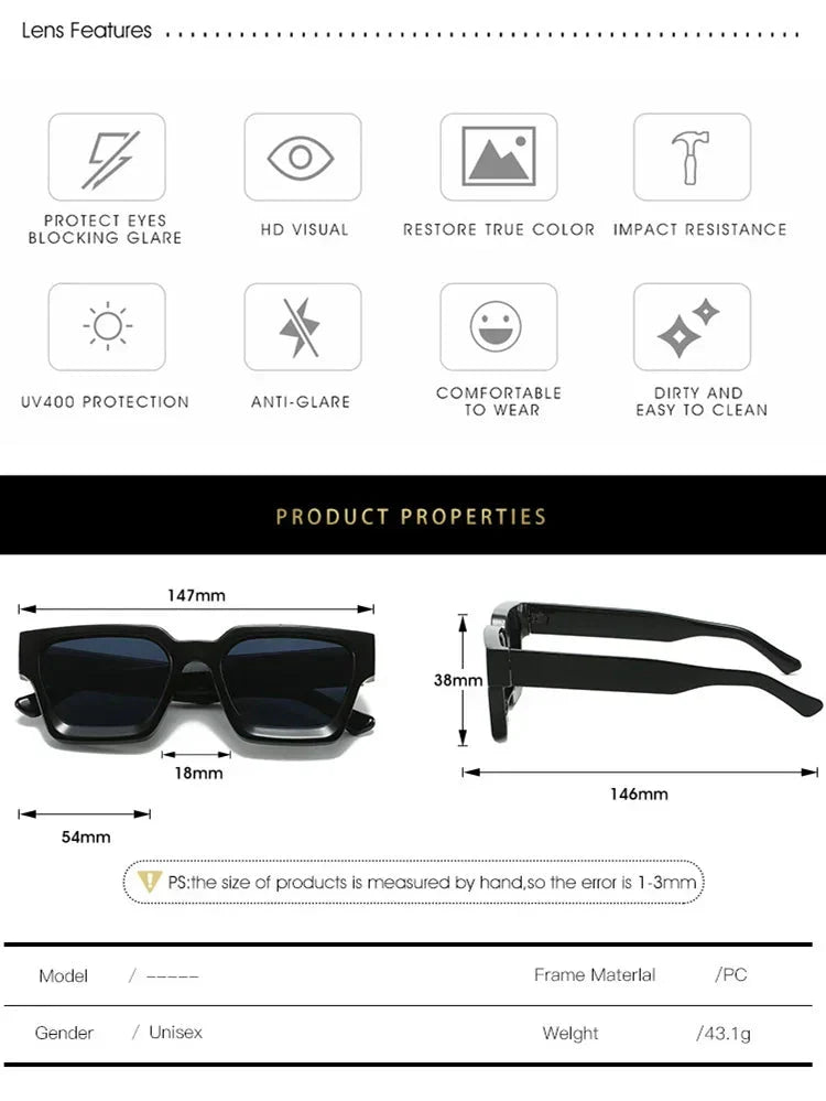 Women's Rectangle UV Protection Sunglasses | Anti-Reflective Mirror Lens Eyewear